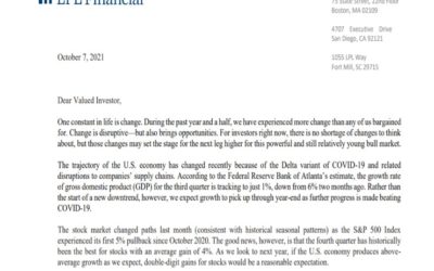 Client Letter | Change May Bring Opportunities | October 7, 2021
